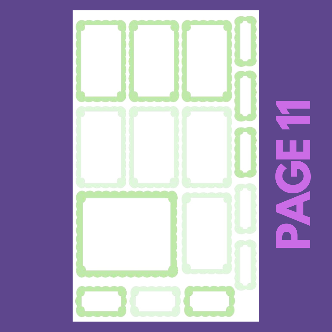 INDIVIDUAL SHEETS Pastel Scalloped Boxes