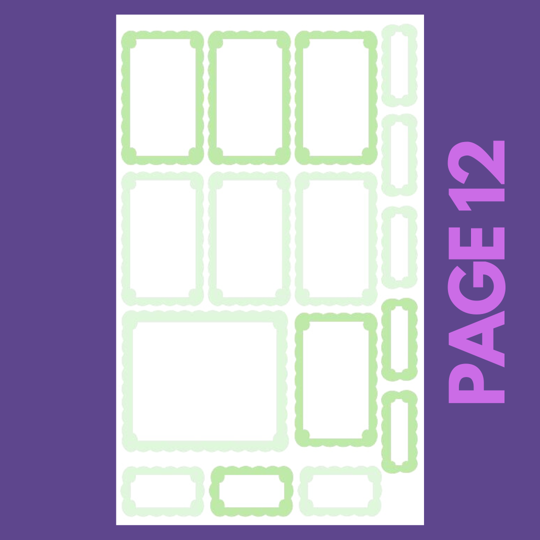 INDIVIDUAL SHEETS Pastel Scalloped Boxes