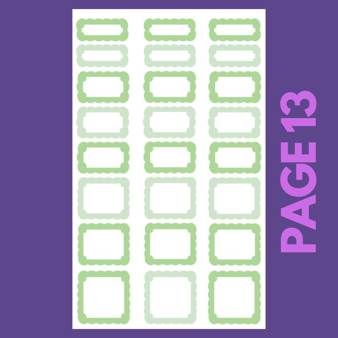 INDIVIDUAL SHEETS Pastel Scalloped Boxes