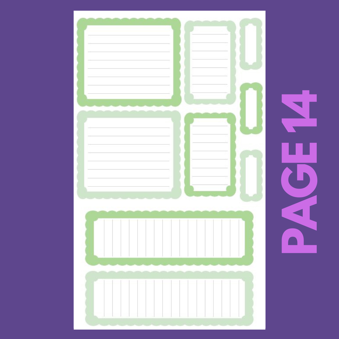INDIVIDUAL SHEETS Pastel Scalloped Boxes