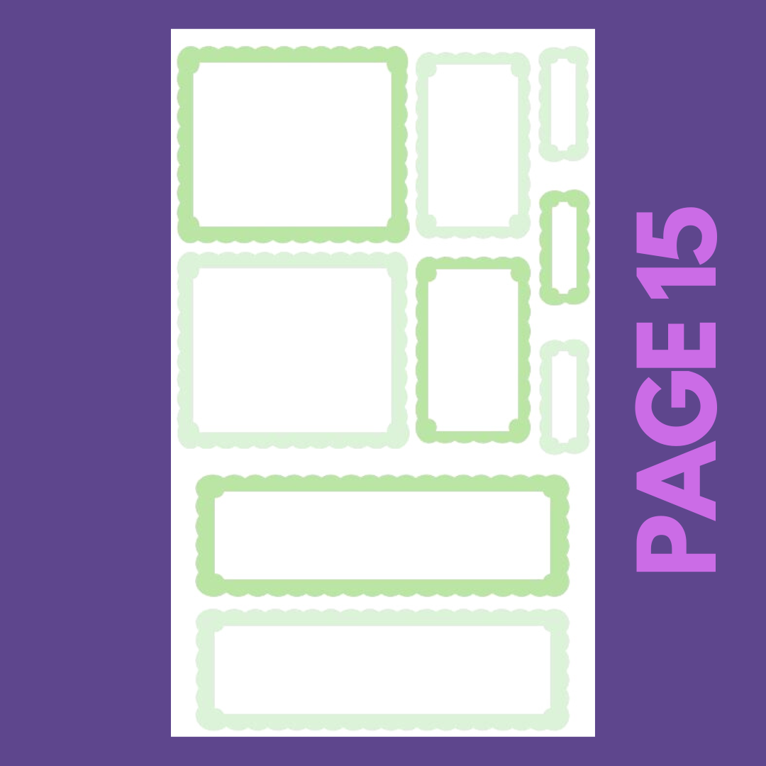 INDIVIDUAL SHEETS Pastel Scalloped Boxes