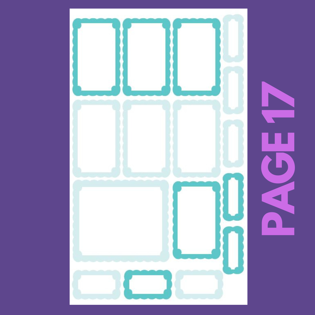 INDIVIDUAL SHEETS Pastel Scalloped Boxes