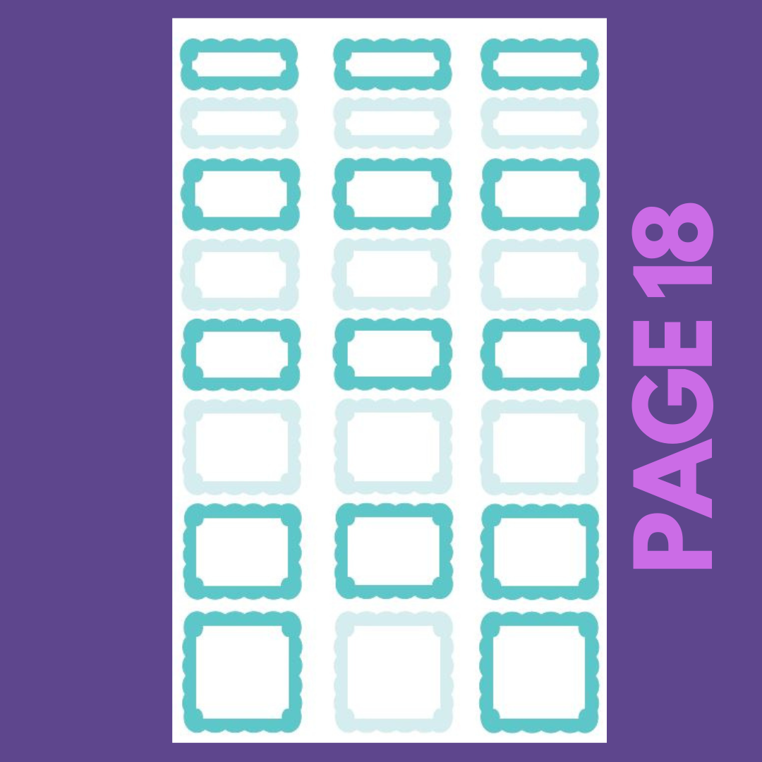 INDIVIDUAL SHEETS Pastel Scalloped Boxes