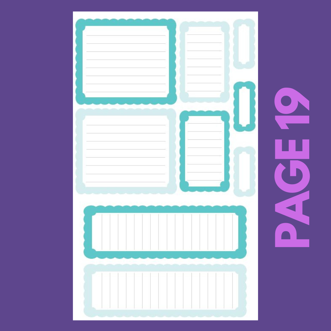 INDIVIDUAL SHEETS Pastel Scalloped Boxes