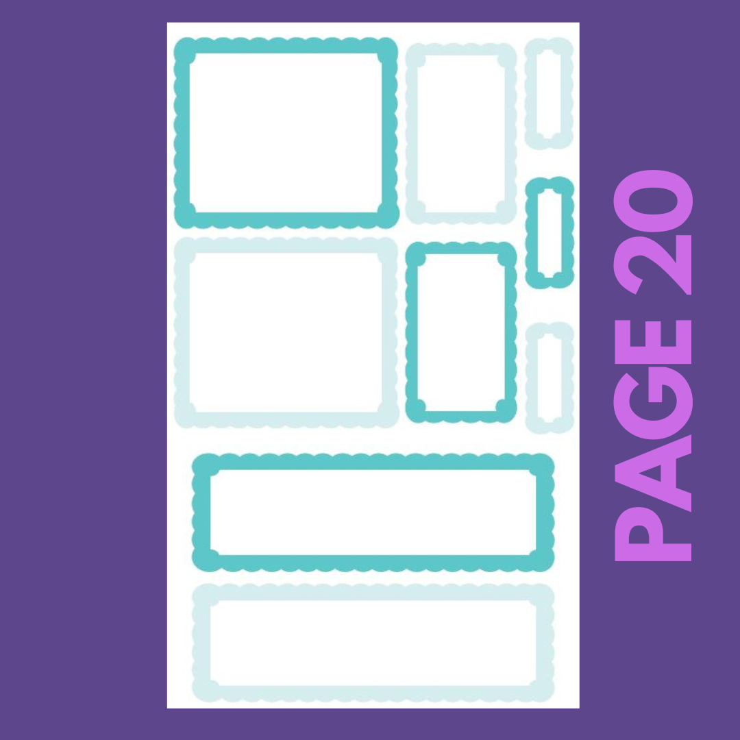 INDIVIDUAL SHEETS Pastel Scalloped Boxes