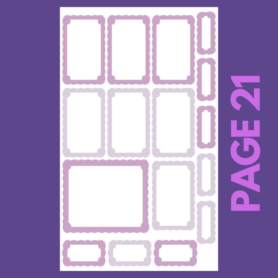 INDIVIDUAL SHEETS Pastel Scalloped Boxes