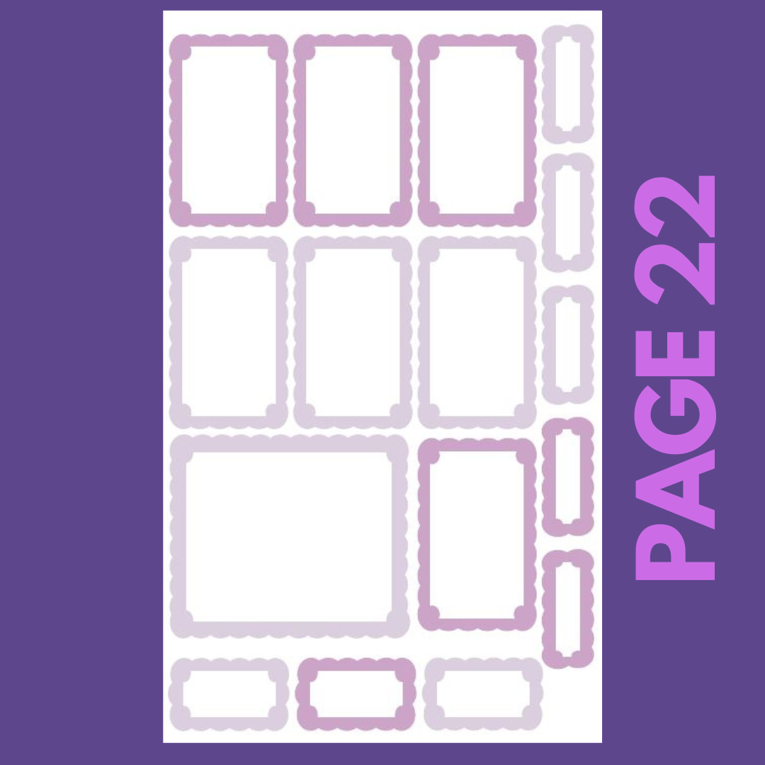 INDIVIDUAL SHEETS Pastel Scalloped Boxes