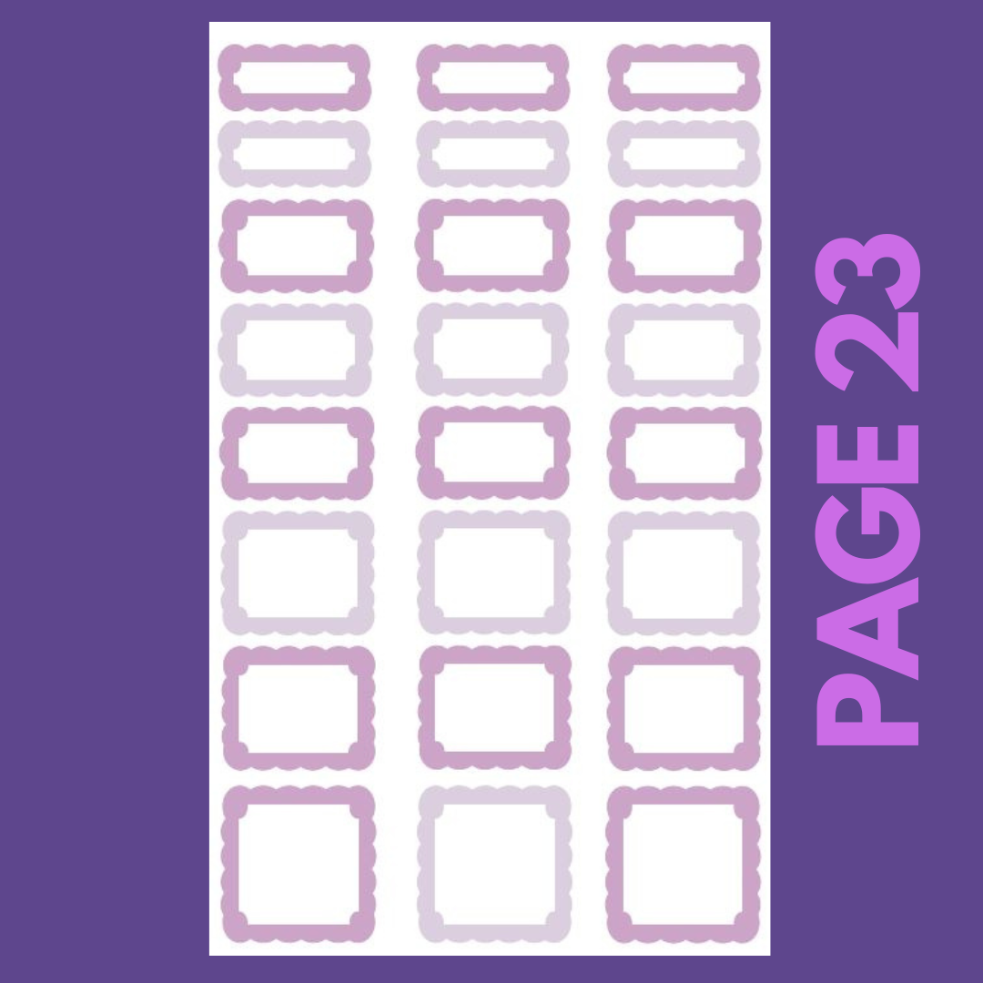 INDIVIDUAL SHEETS Pastel Scalloped Boxes