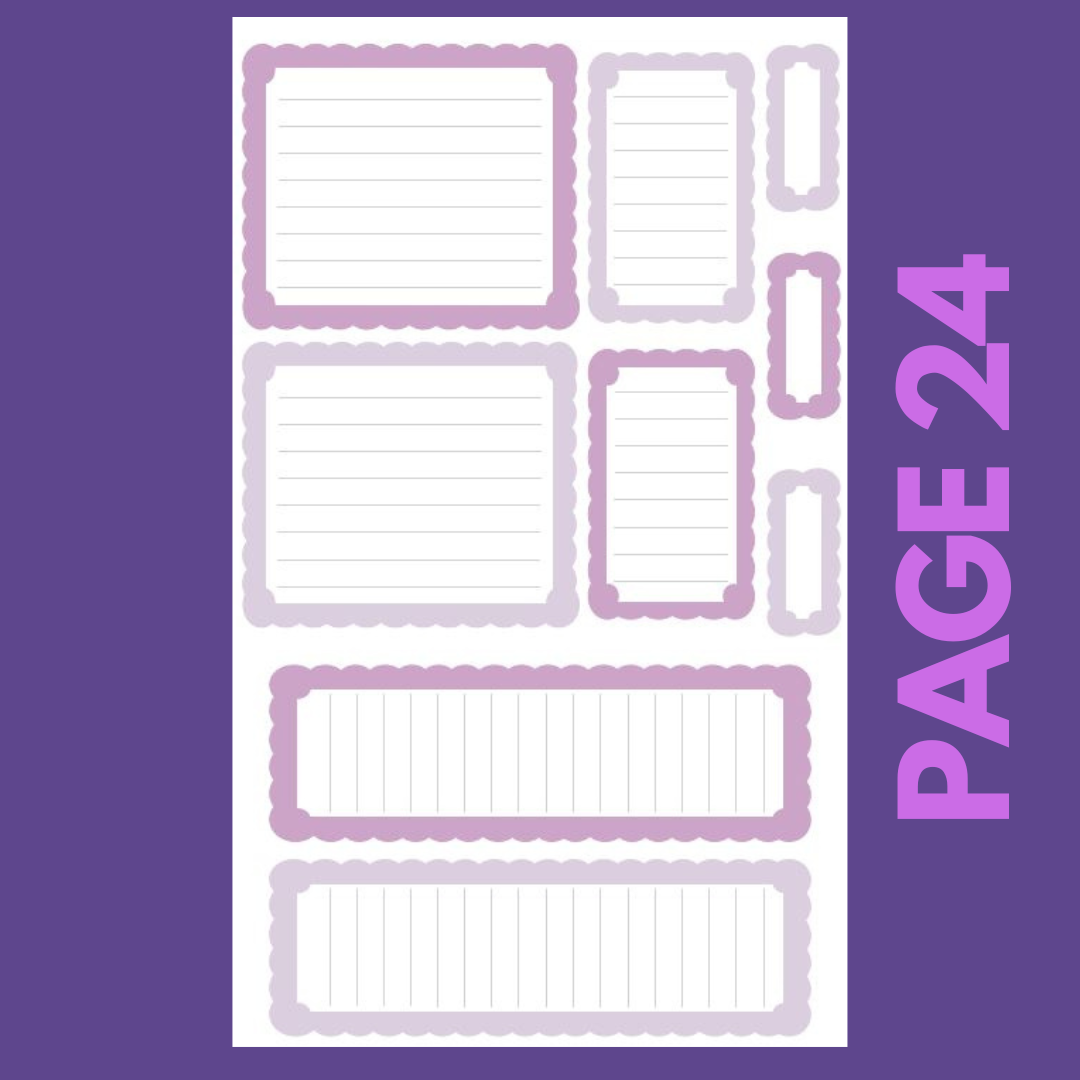 INDIVIDUAL SHEETS Pastel Scalloped Boxes