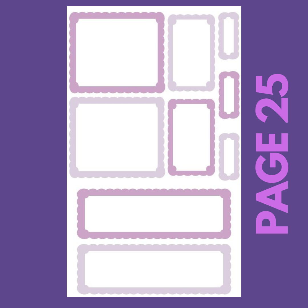 INDIVIDUAL SHEETS Pastel Scalloped Boxes