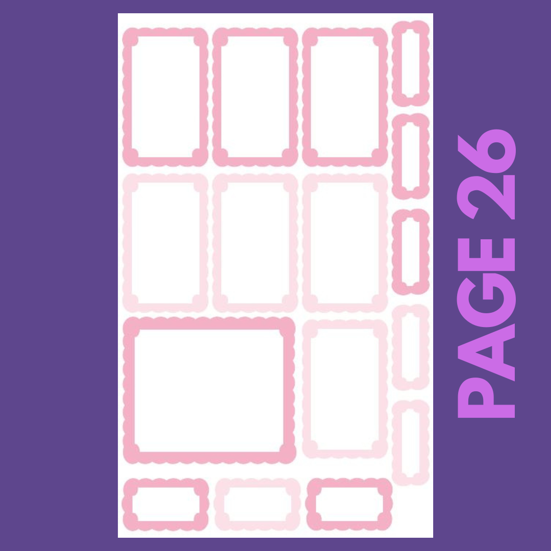 INDIVIDUAL SHEETS Pastel Scalloped Boxes