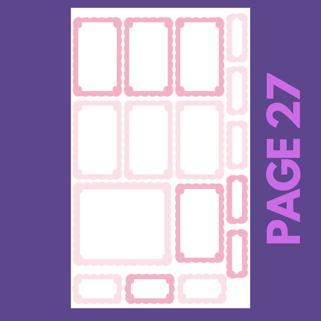 INDIVIDUAL SHEETS Pastel Scalloped Boxes