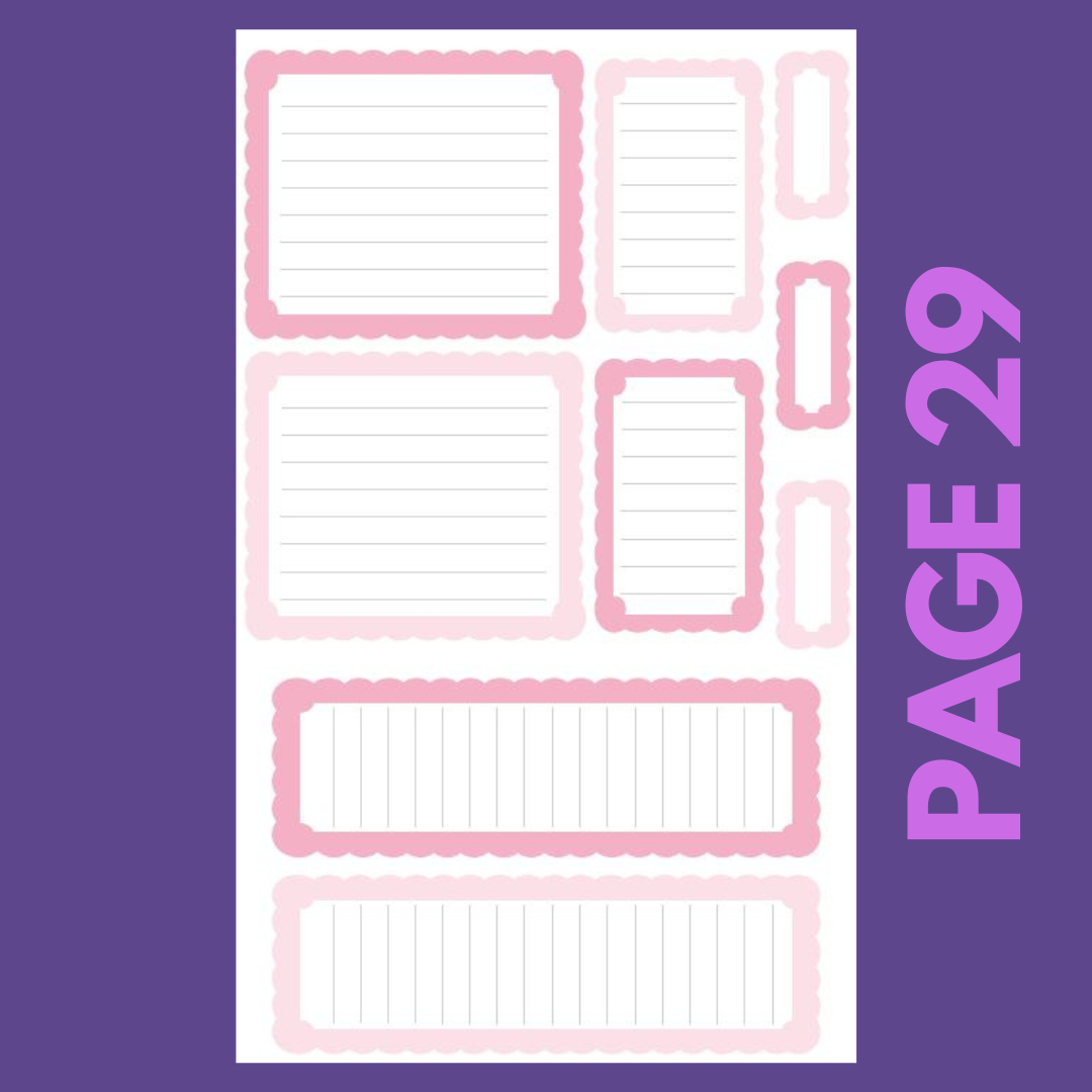 INDIVIDUAL SHEETS Pastel Scalloped Boxes