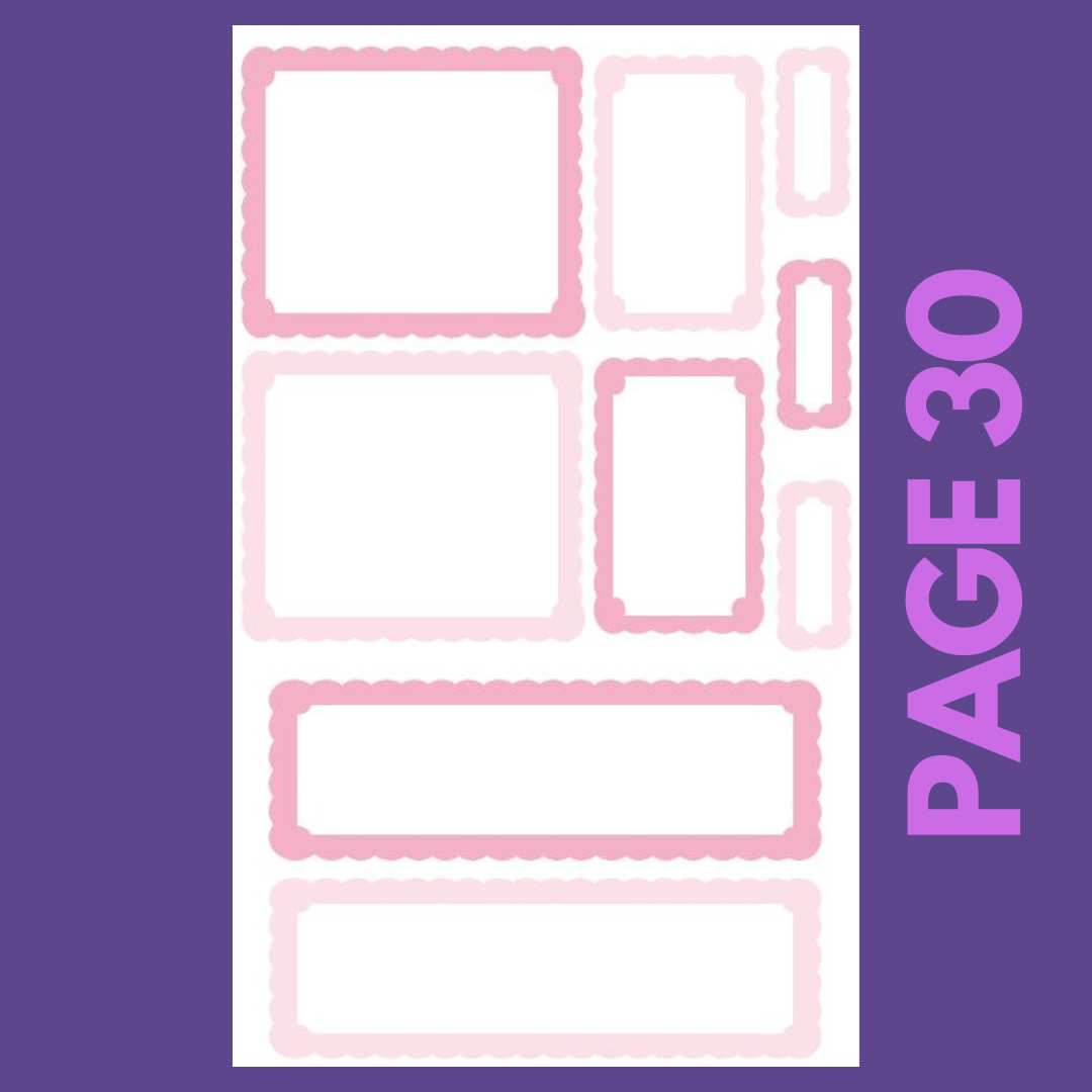 INDIVIDUAL SHEETS Pastel Scalloped Boxes