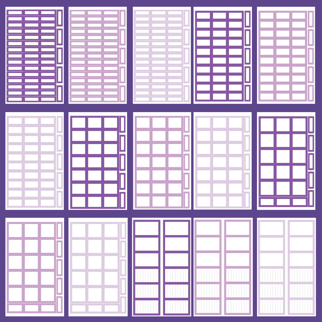 Purple Boxes & More Sticker Book