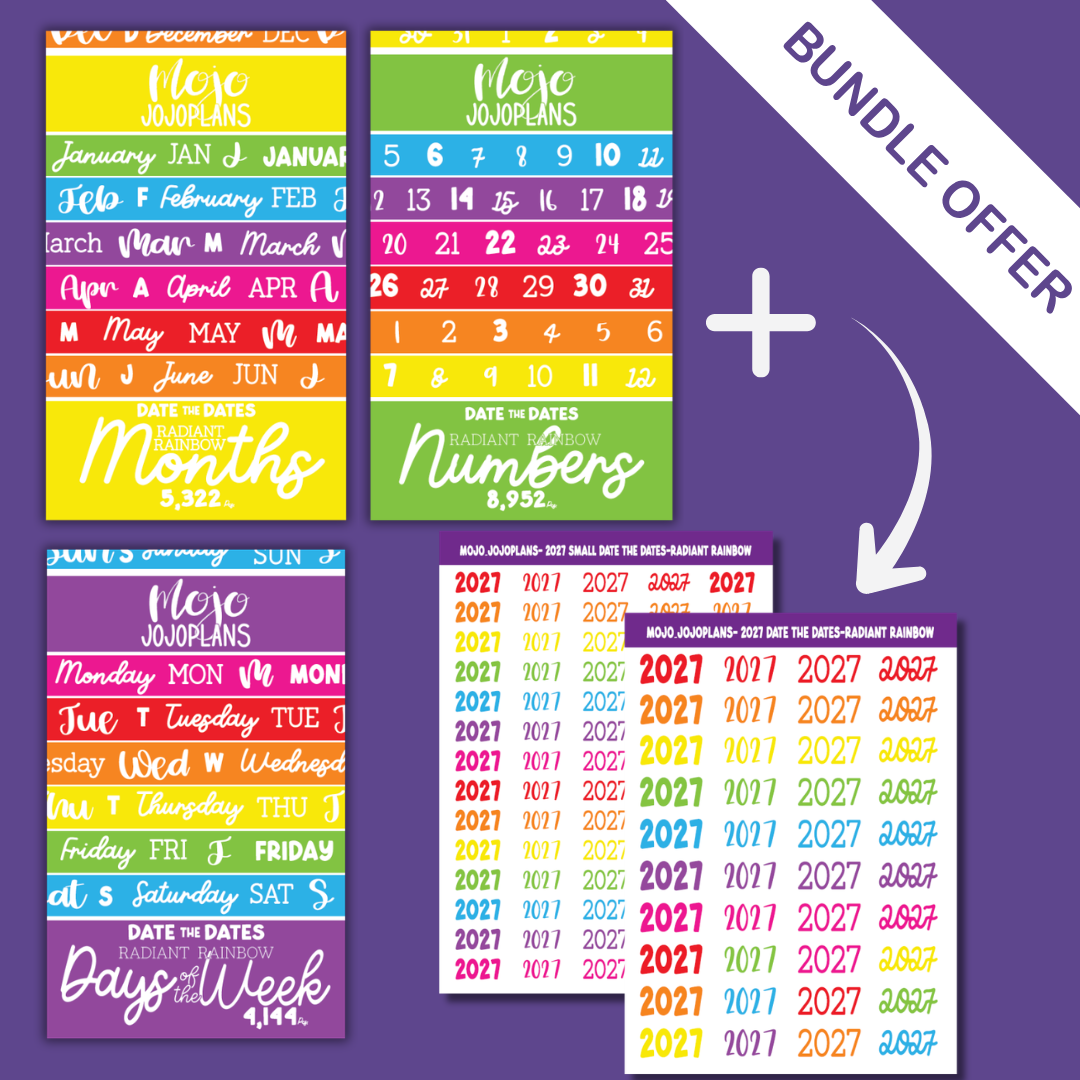 2027 Radiant Rainbow Date the Dates Bundle