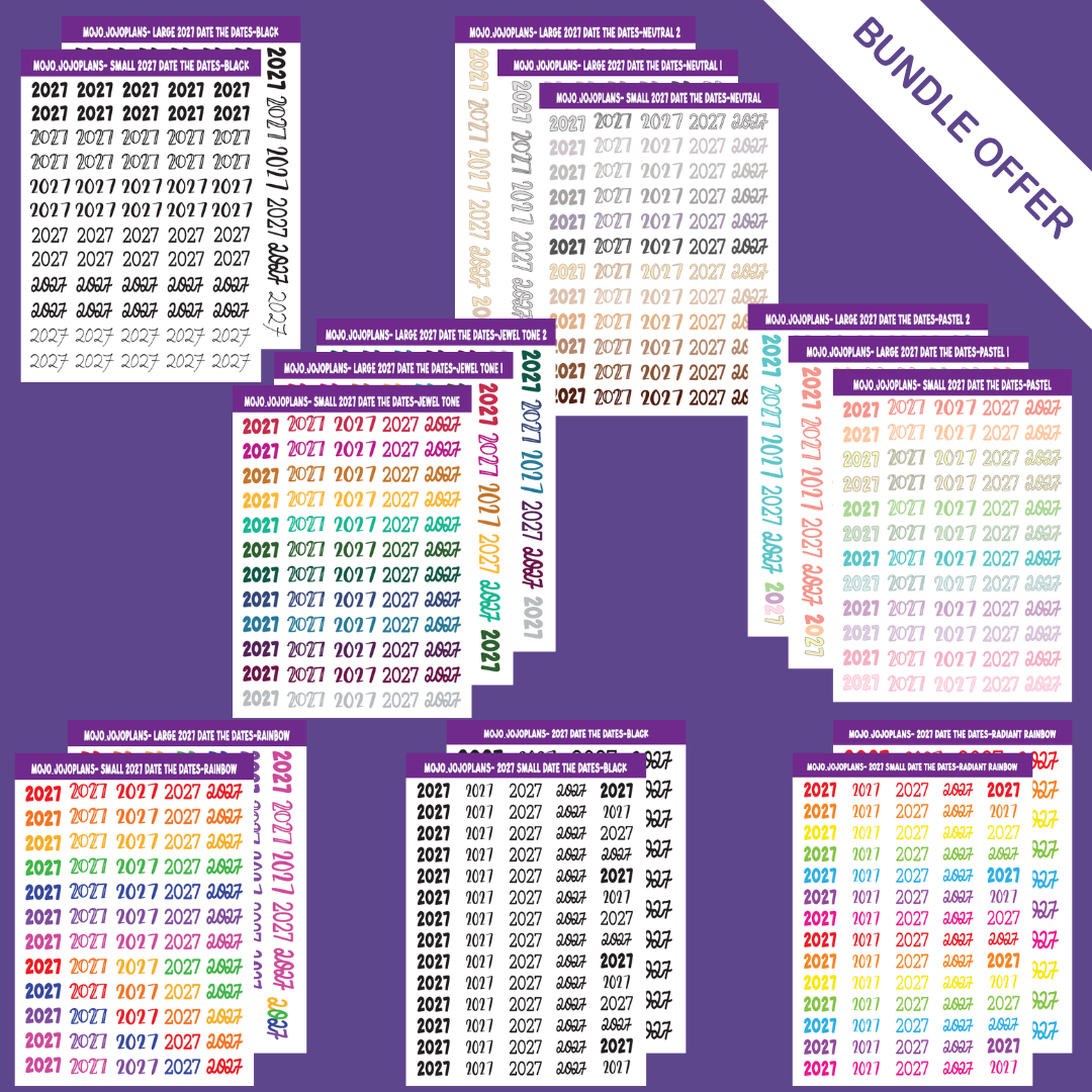 2027 Sticker Sheet Bundle