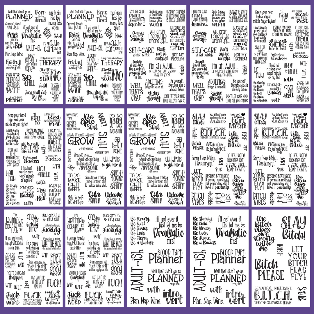Uncensored Quotes 2.0 Sticker Book