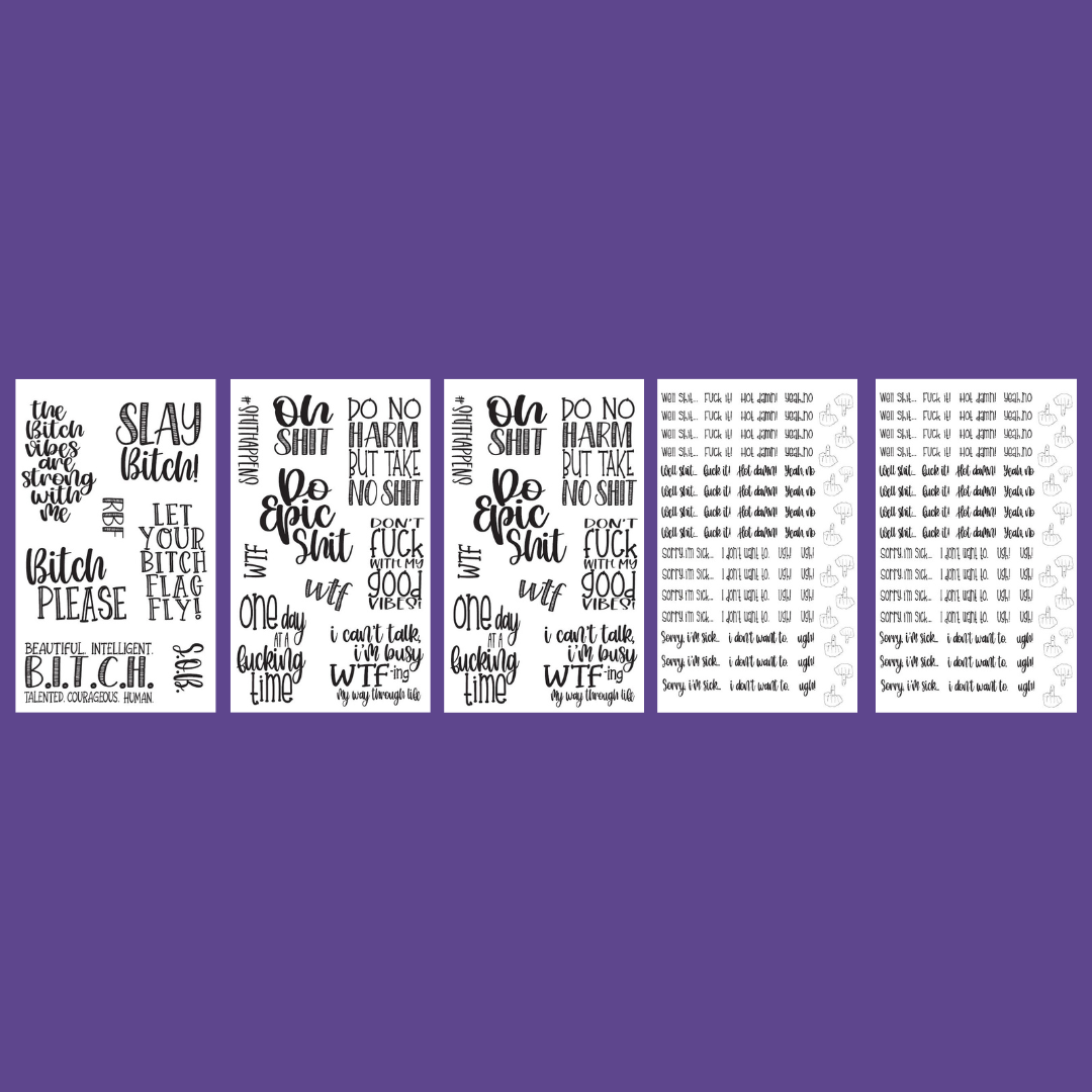 Uncensored Quotes 2.0 Sticker Book