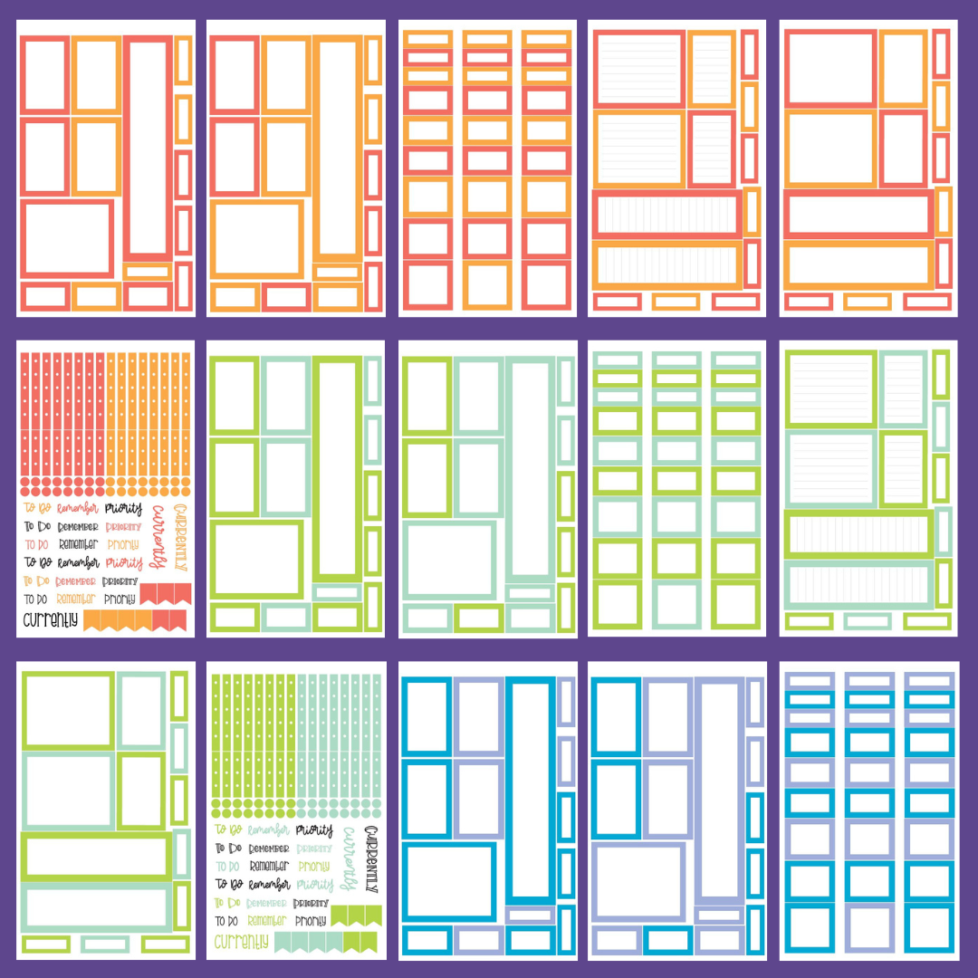 NEW Spring Boxes Sticker Book