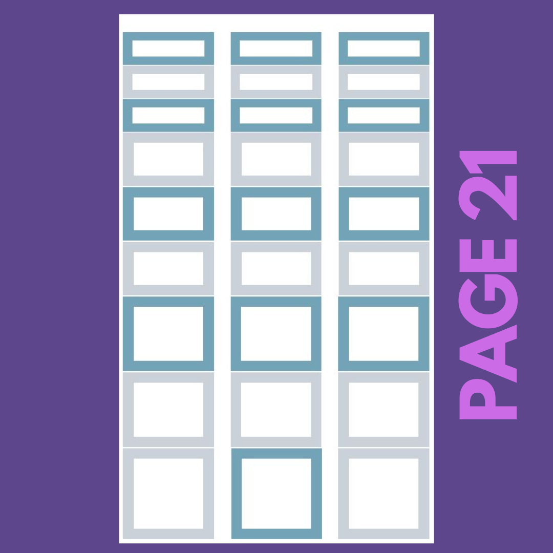INDIVIDUAL SHEETS Winter Boxes