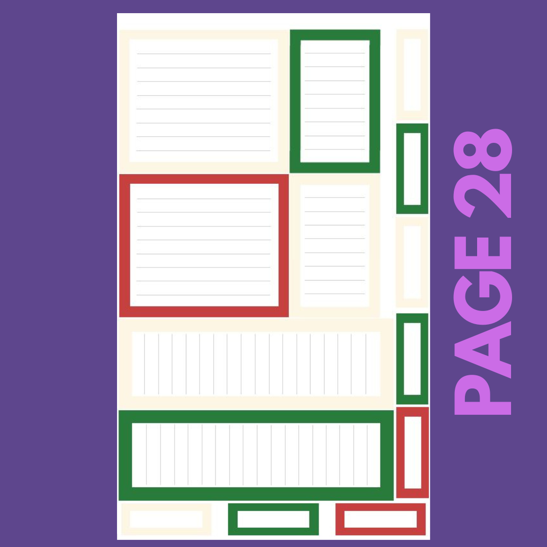 INDIVIDUAL SHEETS Winter Boxes