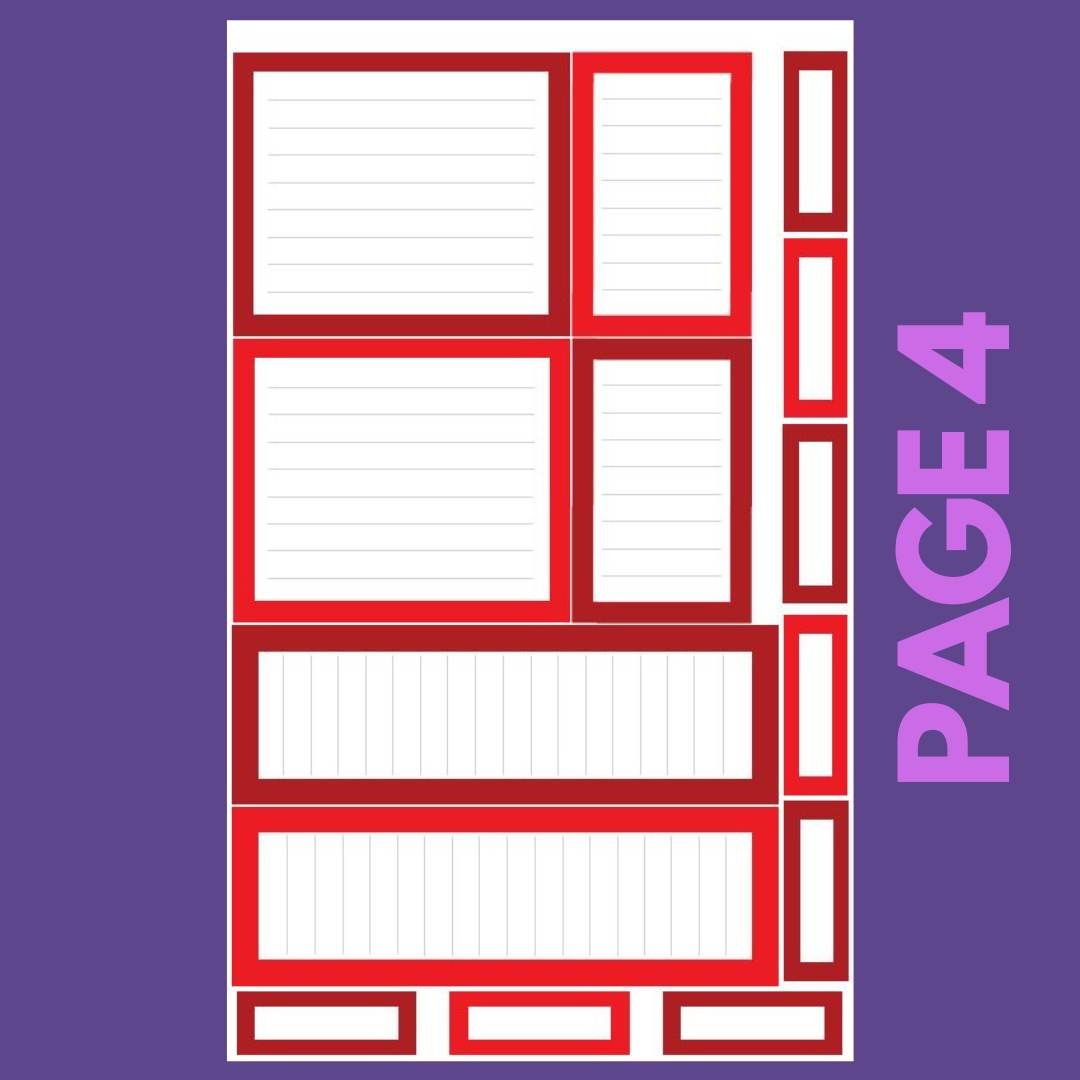 INDIVIDUAL SHEETS Winter Boxes