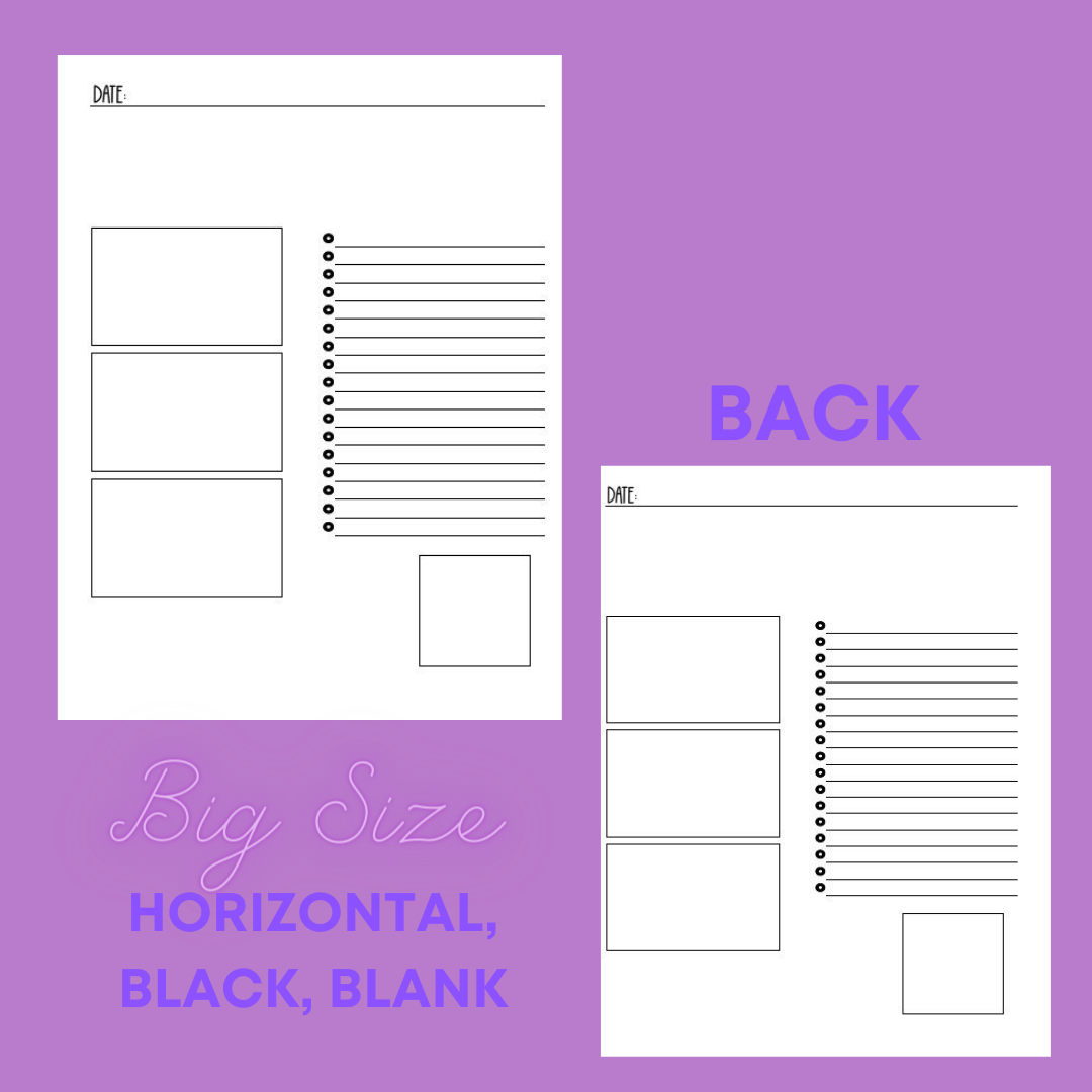 BIG Daily Sheet Printable (Horizontal)