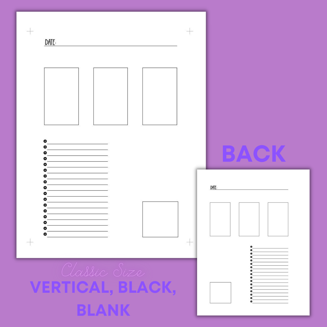 Daily Sheet Printable (Vertical)