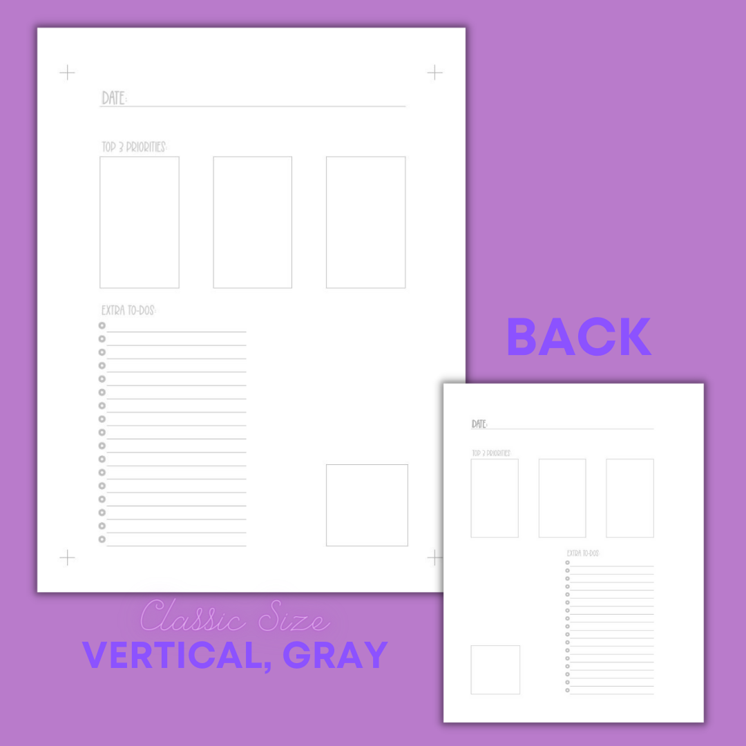 Daily Sheet Printable (Vertical)