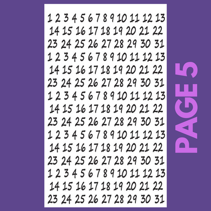 INDIVIDUAL SHEETS Date It