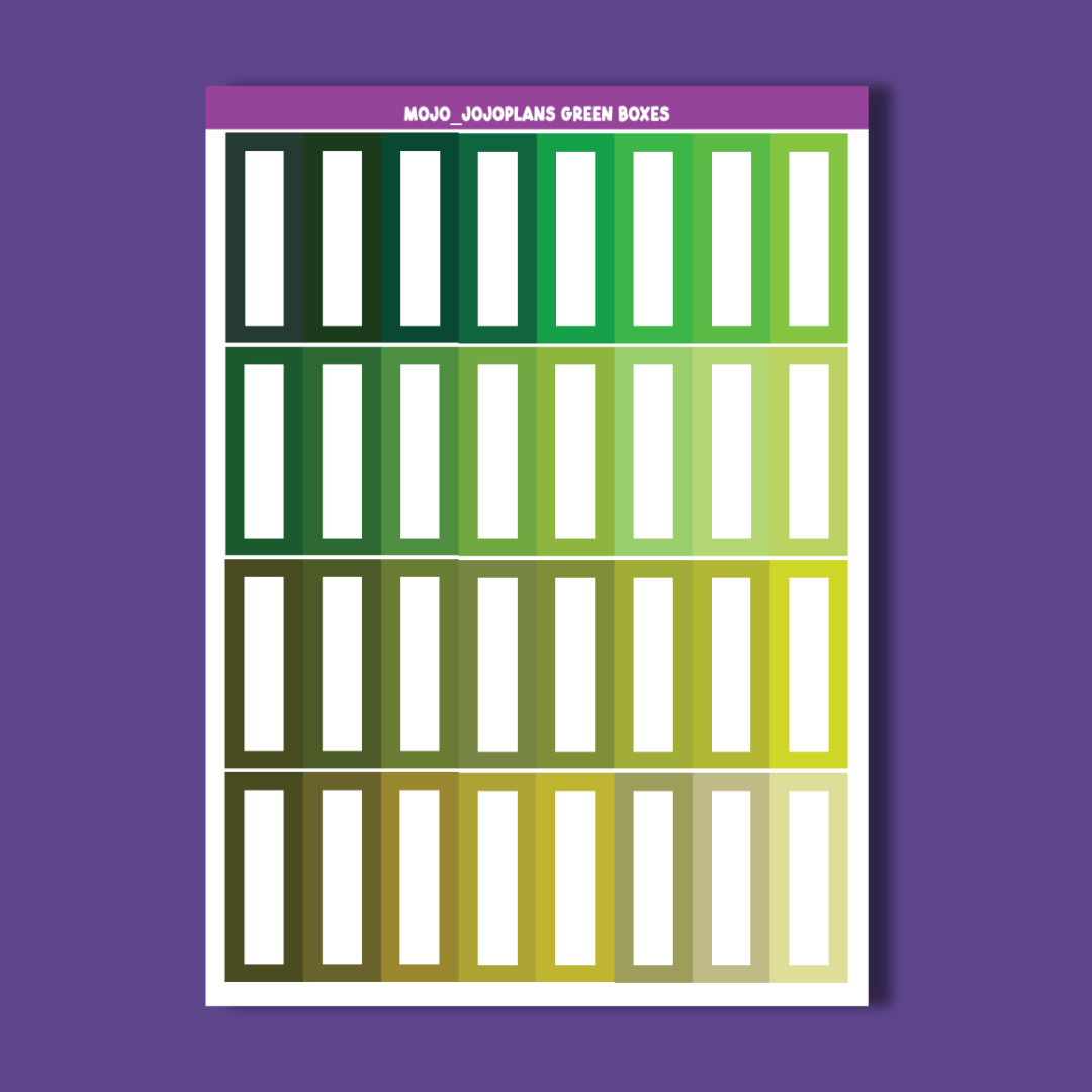 Rainbow Boxes Sampler Sheets (Individual)