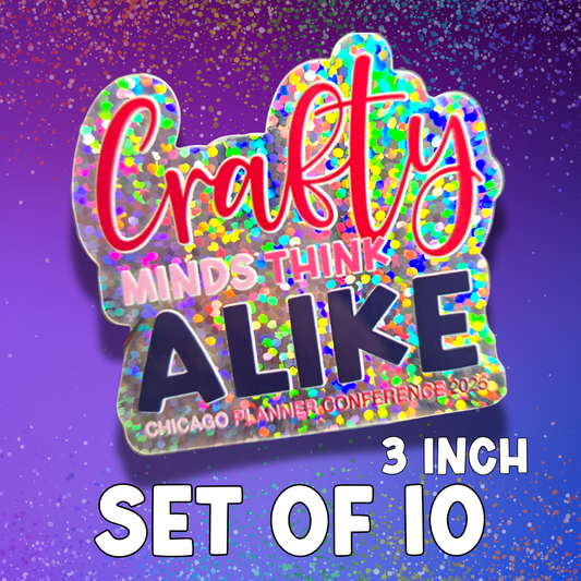 (TABLEMATE GIFT SET)CPC- Crafty Minds (Holographic)(Large) - Die Cut