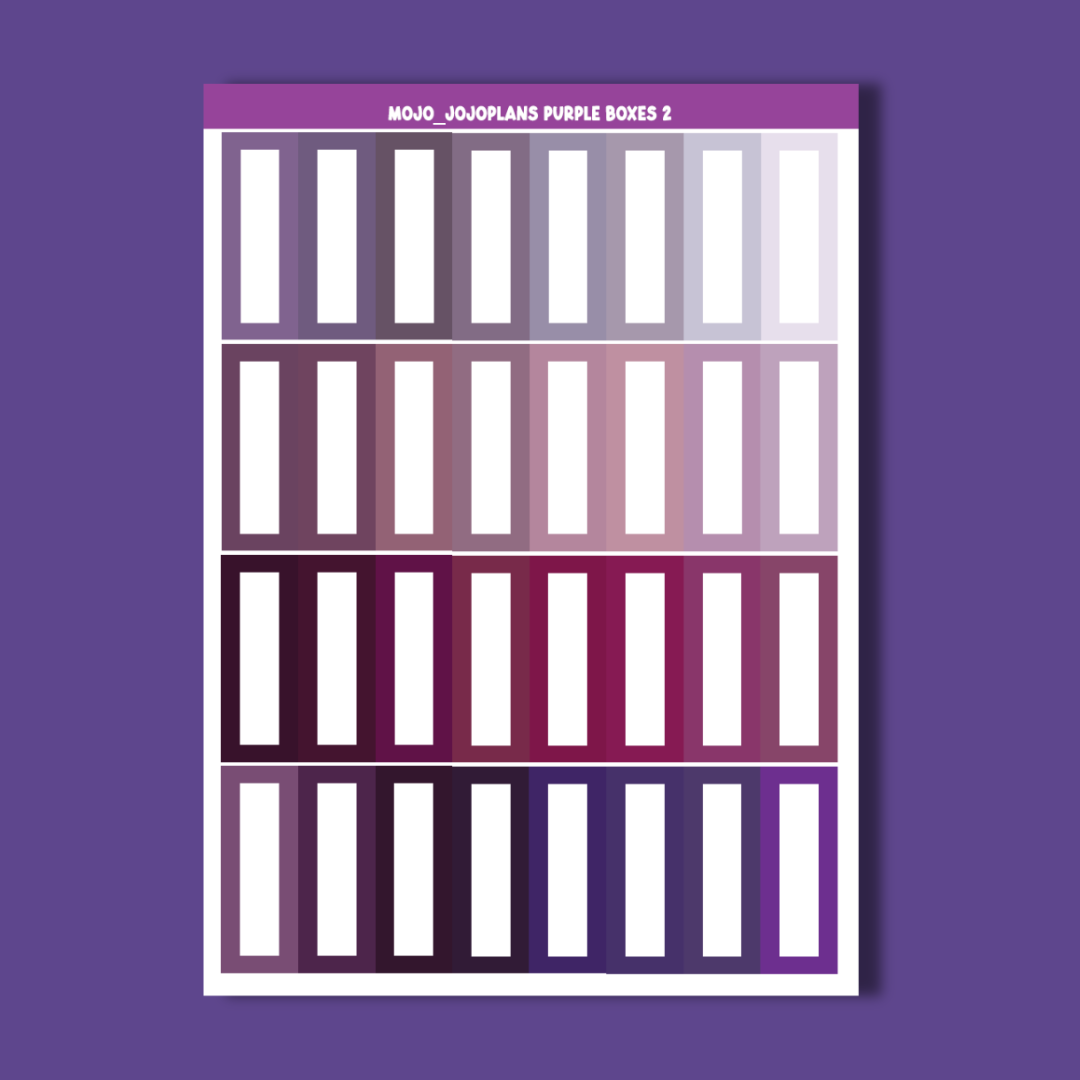 Rainbow Boxes Sampler Sheets (Individual)