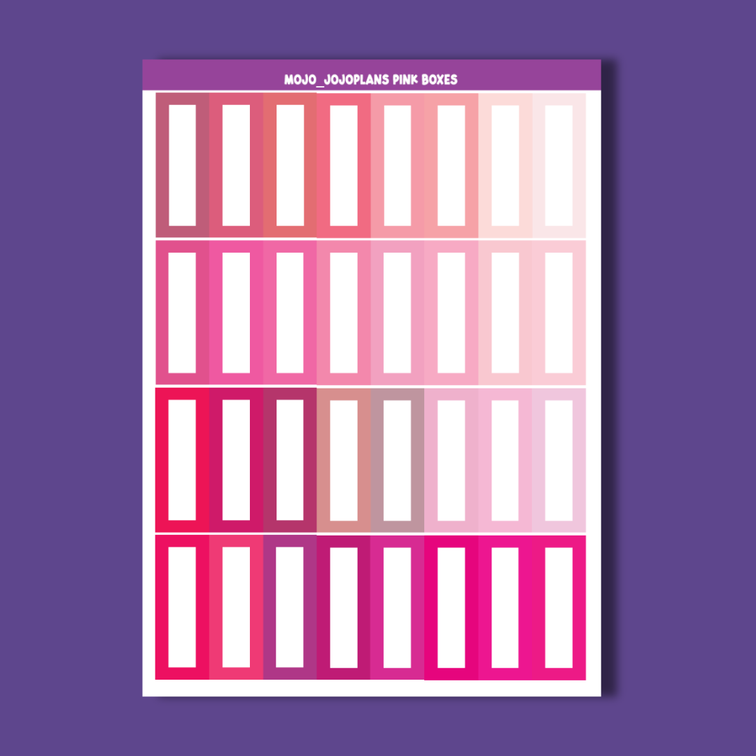 Rainbow Boxes Sampler Sheets (Individual)