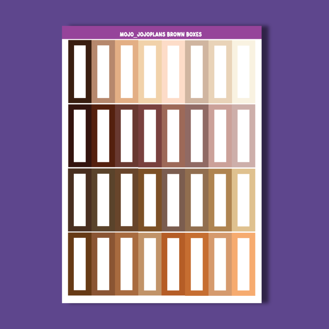 Rainbow Boxes Sampler Sheets (Individual)