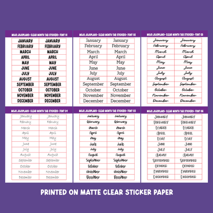 Date the Dates Month Tab Sticker Sheet