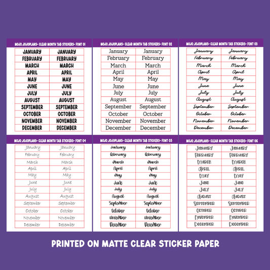 Date the Dates Month Tab Sticker Sheet