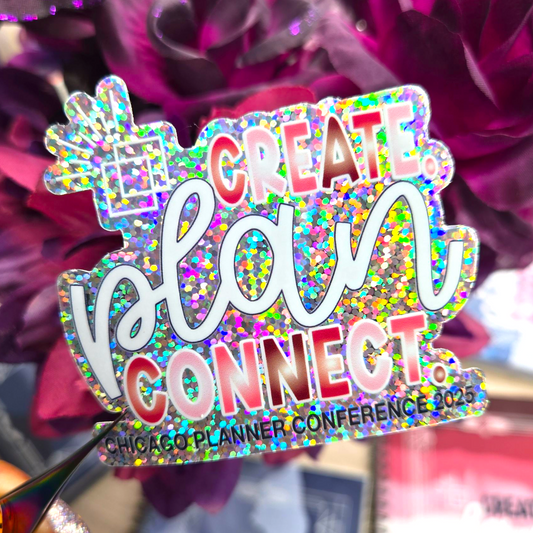 CPC- Create. Plan. Connect (Holographic)(Large) - Die Cut