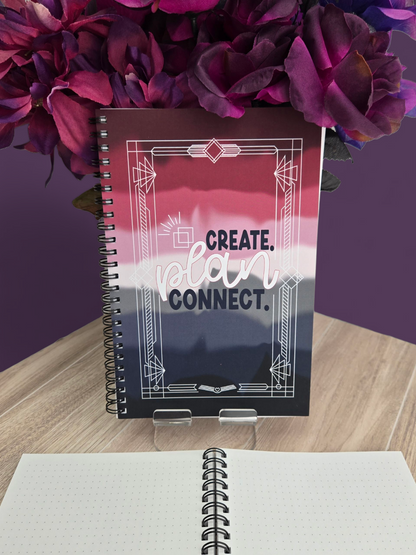 CPC- Create. Plan. Connect (Red) Spiral notebook