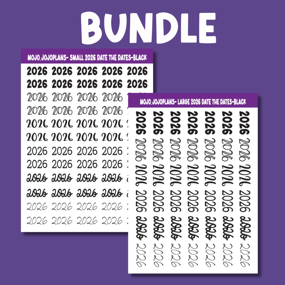 BUNDLE 2026 Date the Dates Sticker Sheets