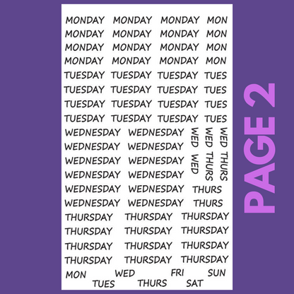 INDIVIDUAL SHEETS Date It