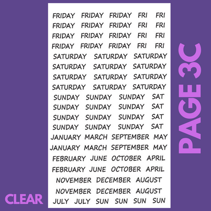 INDIVIDUAL SHEETS Date It