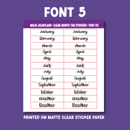 Date the Dates Month Tab Sticker Sheet