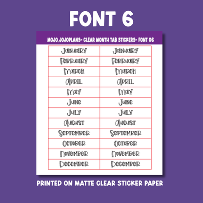 Date the Dates Month Tab Sticker Sheet