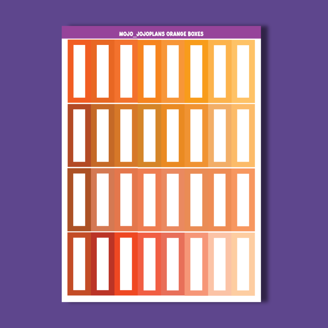 Rainbow Boxes Sampler Sheets (Individual)