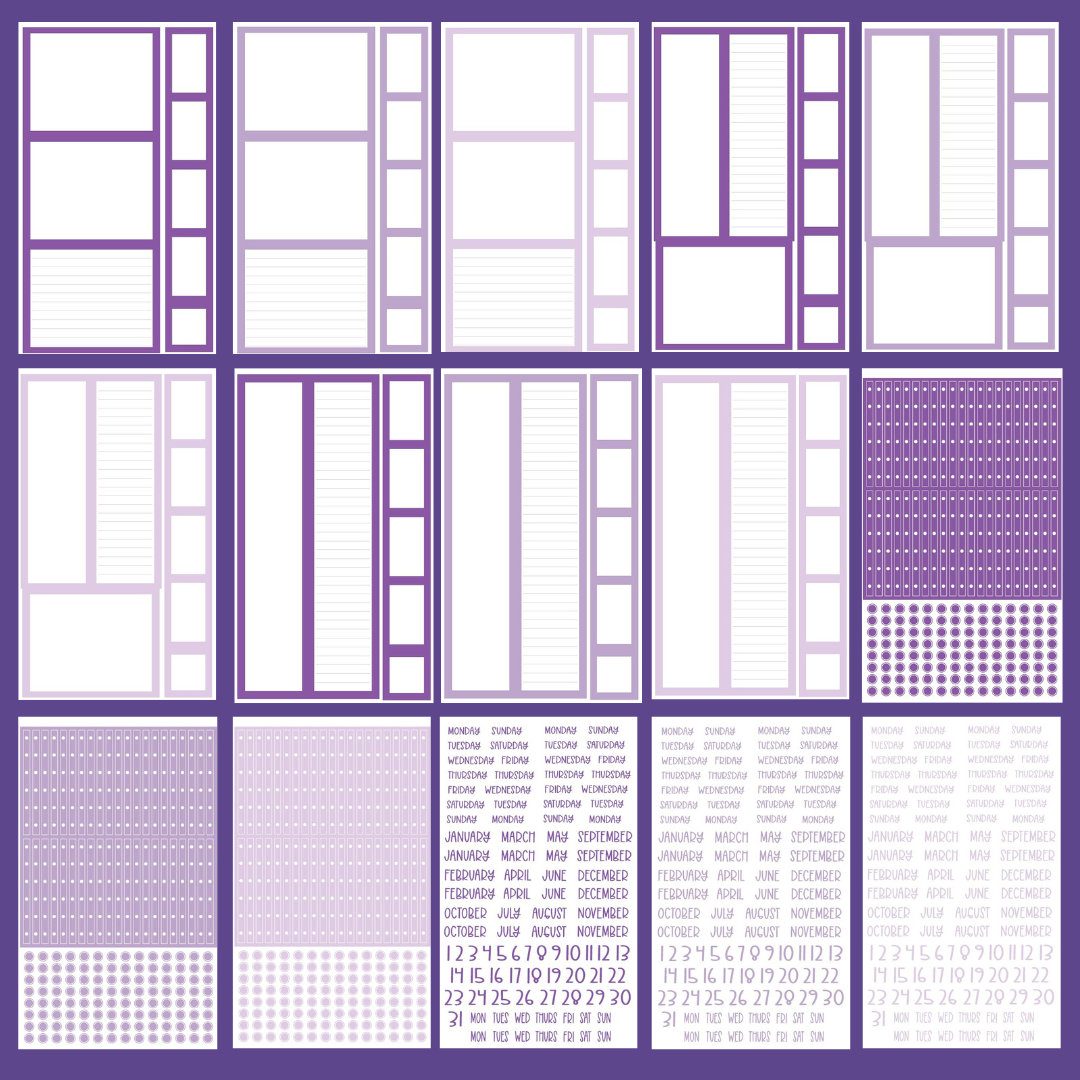 BIG Purple Boxes & More Sticker Book