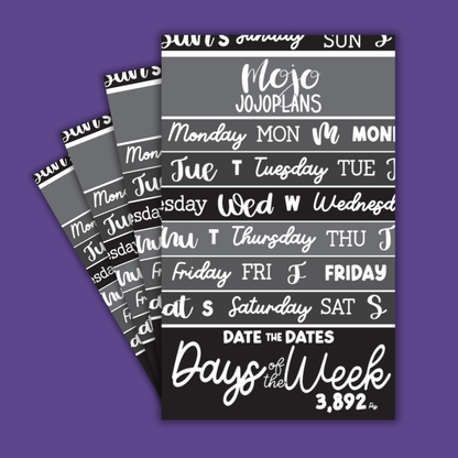 Days of the Week- Date the Dates Sticker Book