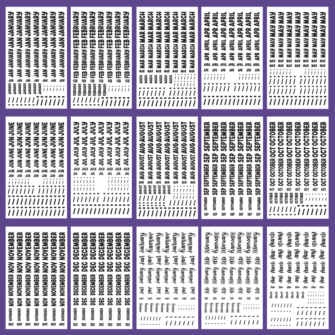 Months- Date the Dates Sticker Book