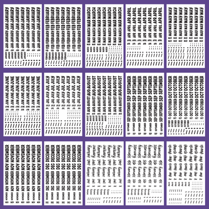Months- Date the Dates Sticker Book